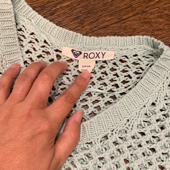 Roxy Teal Coverup Top - Picture 3 of 6